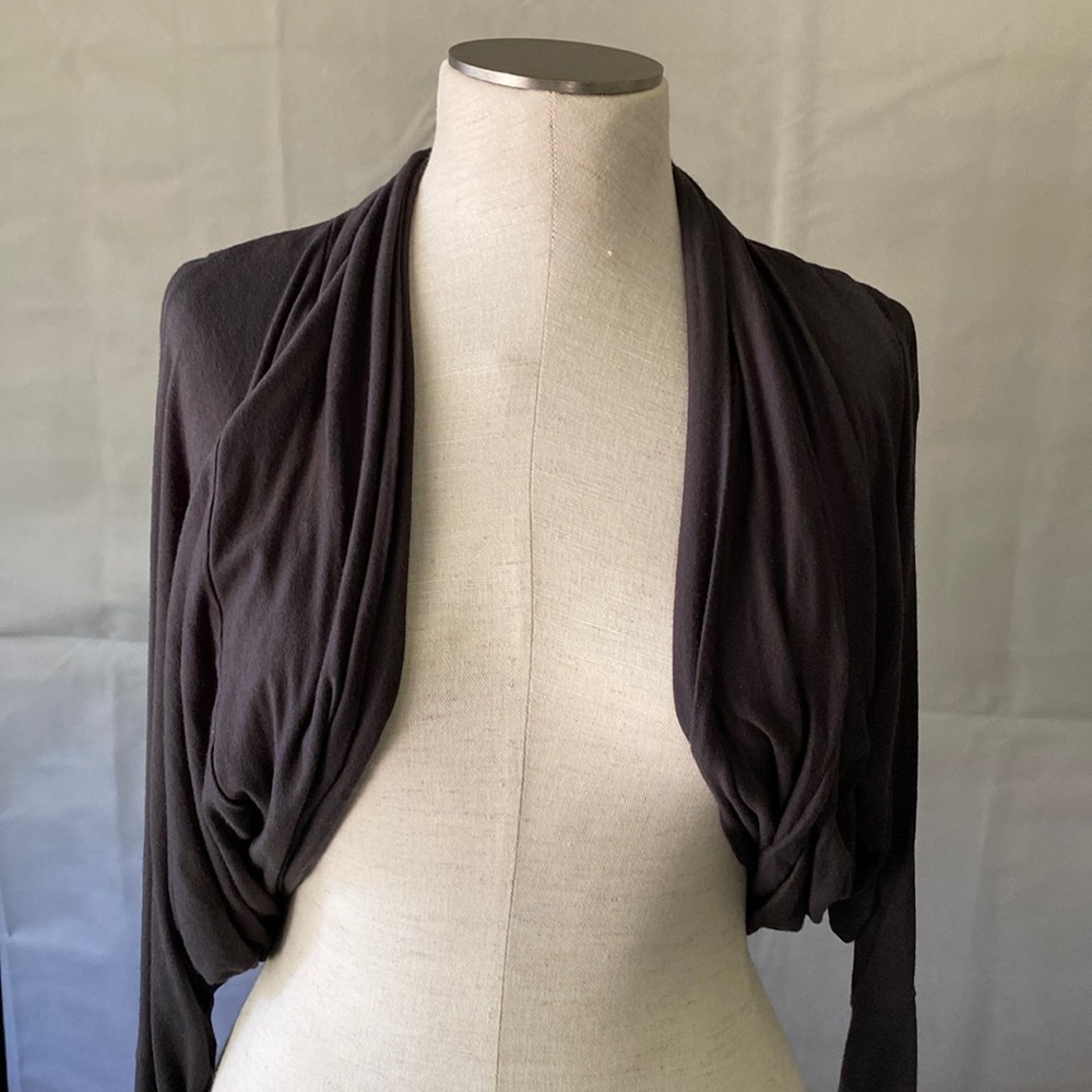 Dark gray long sleeve shrug